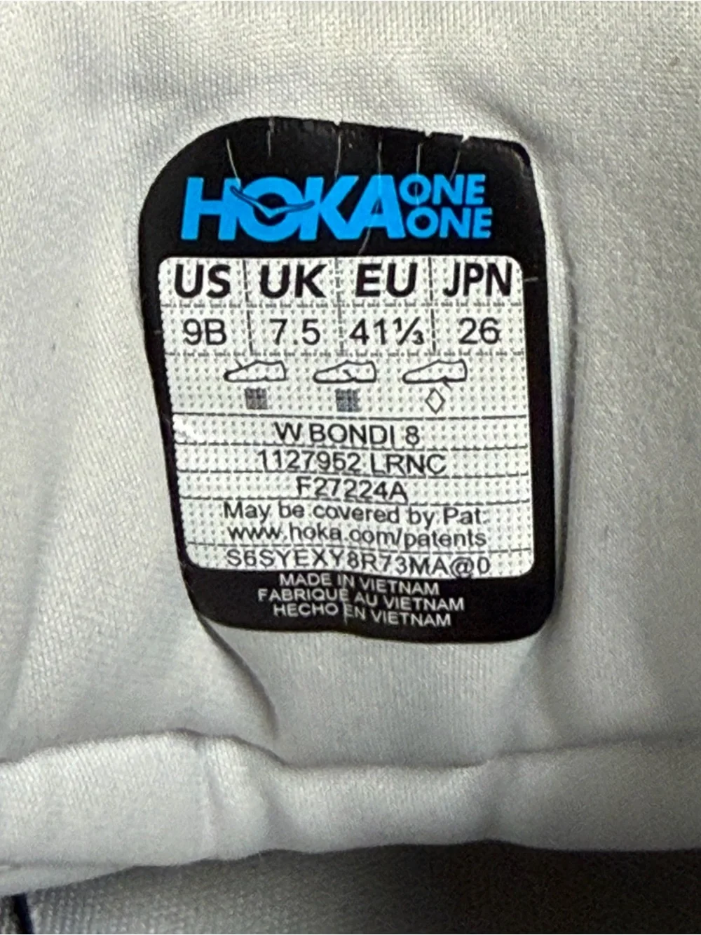 Hoka One One Bondi 8 Women’s Running Shoes Lunar Rock/Nimbus Cloud Size 9B